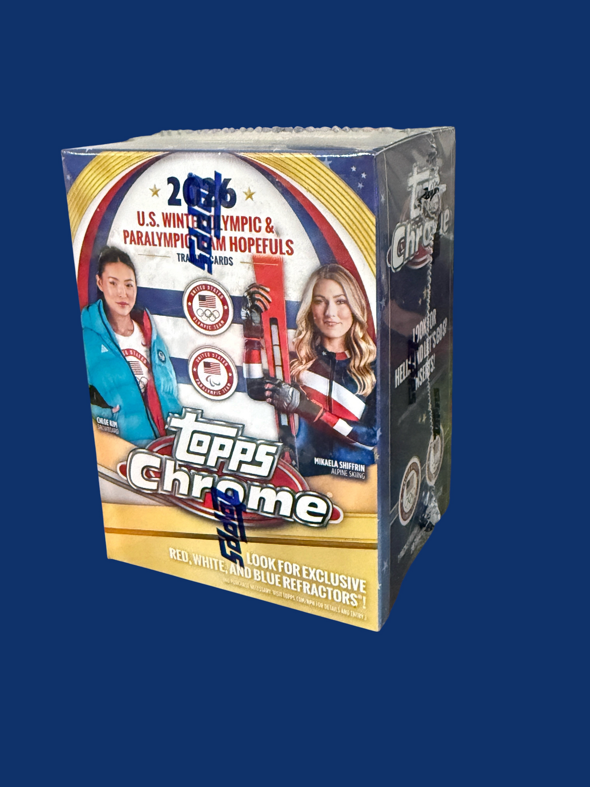 Topps Chrome Winter Olympic Trading Card Blaster Box - Rip and Ship