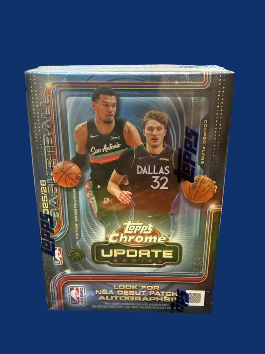 2025-26 Topps Chrome Update Series Basketball Trading Card Blaster Box - Rip and Ship only