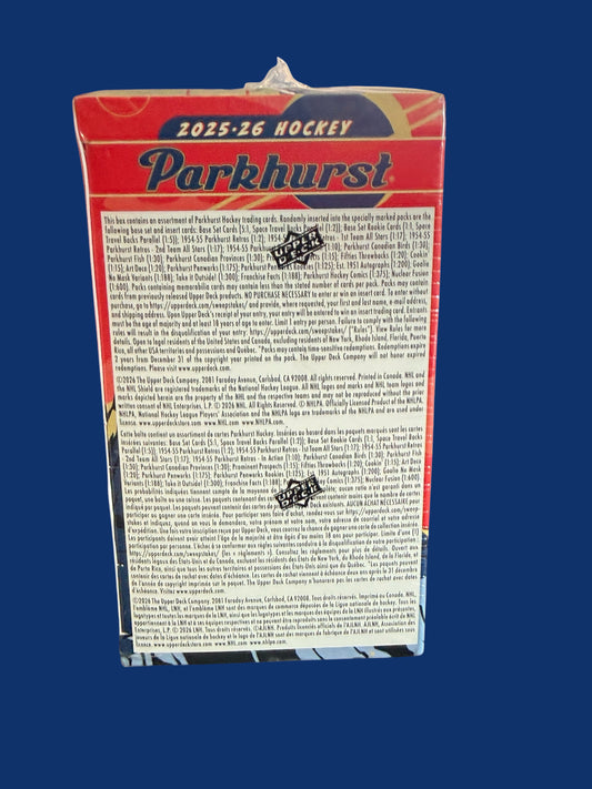 Upper Deck Parkhurst Hockey Trading Card Blaster Box - Rip and Ship Only