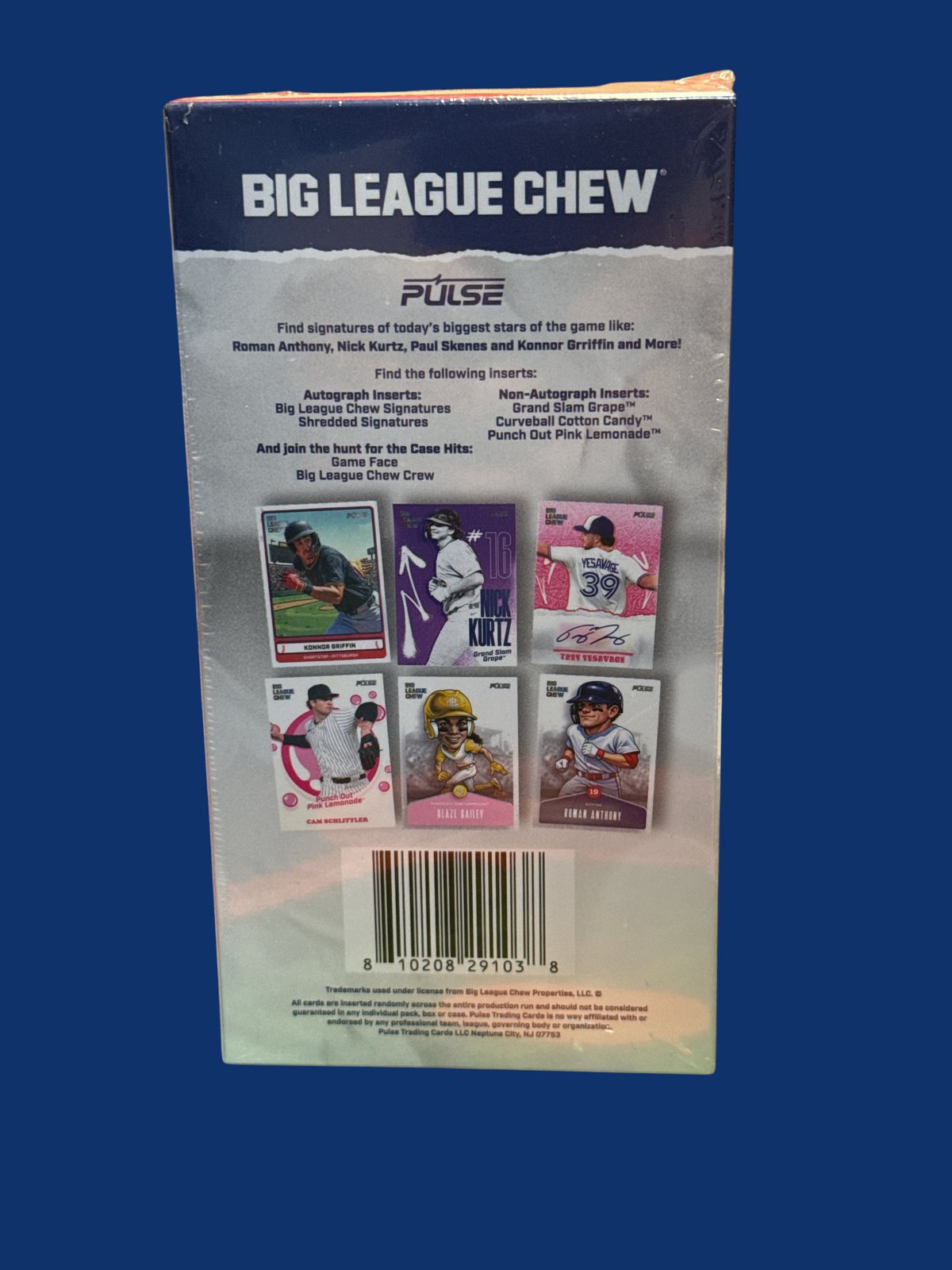 Big League Chew Baseball Trading Card Blaster Box - Rip and Ship Only