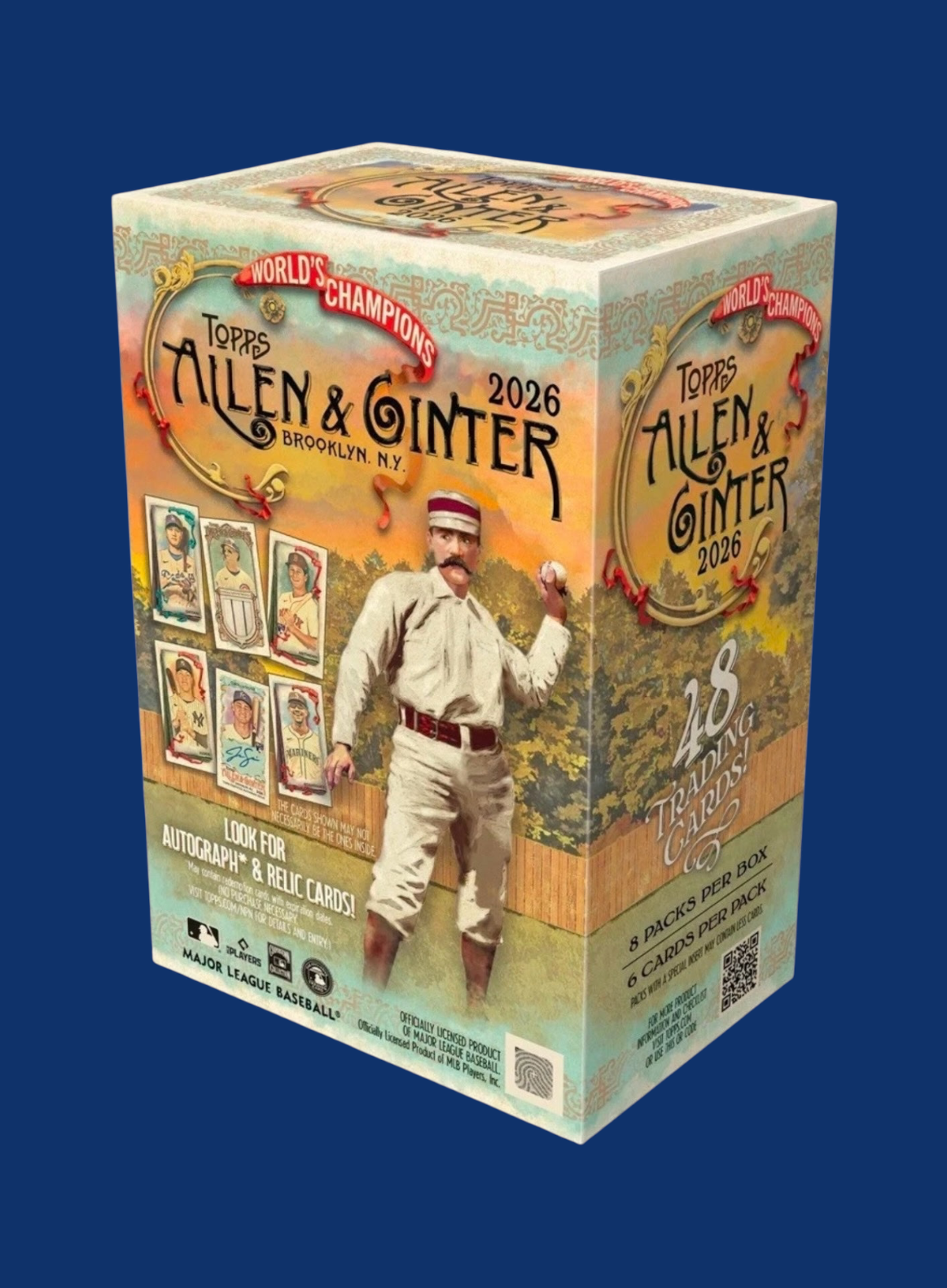 Utah Breaks 2026 Topps Allen and Ginter baseball trading card hobby box featuring vintage-style artwork and 48 cards.